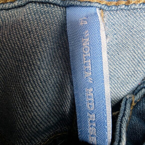 Hydraulic Nolita Jeans Womens 14 Mid Rise Curvy Ankle Skinny Leopard Fur Cuff - Picture 6 of 11